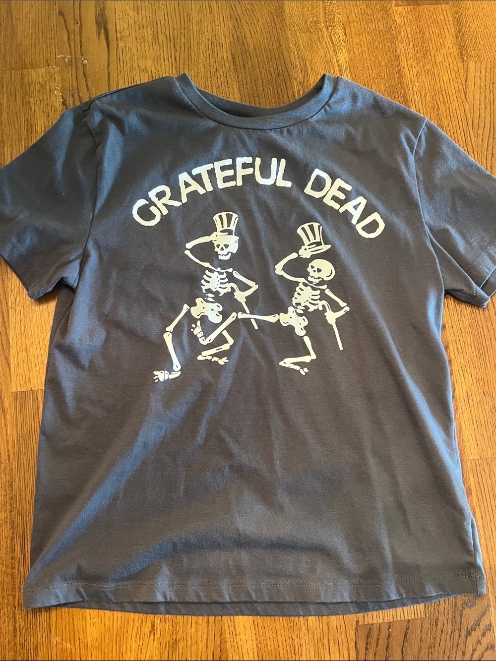 Grateful Dead Kids Tee with White Dancing Skeletons